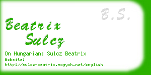 beatrix sulcz business card